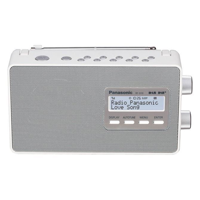 Prenosni DAB radio Panasonic RF-D10EG, 2 W, srebrne barve