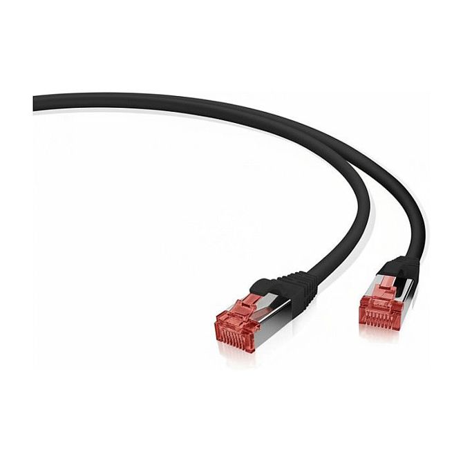 Pačrni kabel CAT6 RJ45 S/FTP 0,5 m črne barve