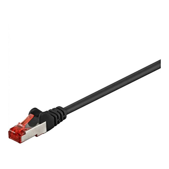 Pačrni kabel CAT6 RJ45 S/FTP 1m črne barve