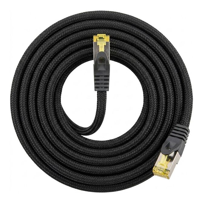 Python patch kabel Cat.7 surovi S/FTP PiMF brez halogenov 30 m črne barve