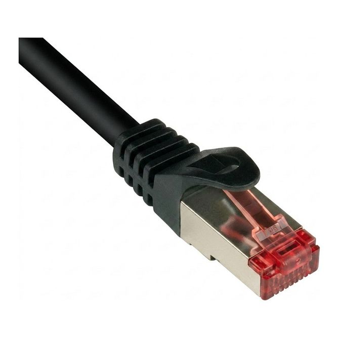 Python RNS patch kabel Cat.6 S/FTP PiMF PVC 250MHz OFC 0,5m črn
