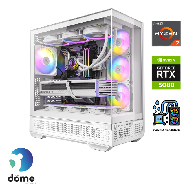 Osebni računalnik ANNI Gamer Elite R7-9800X3D/64GB/SSD 2TB NVMe/RTX 5080/BrezOS