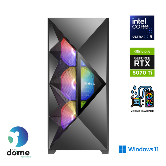 Osebni računalnik ANNI Gamer Extreme Ultra 5-245KF/32GB/SSD 2TB NVMe/RTX 5070 Ti/Win11Home