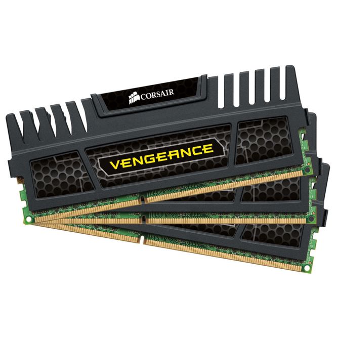 RAM Corsair DIMM 12 GB DDR3-1600 (3x 4 GB) Triple-Kit (CMZ12GX3M3A1600C9, Vengeance Black, INTEL XMP, Lite Retail)