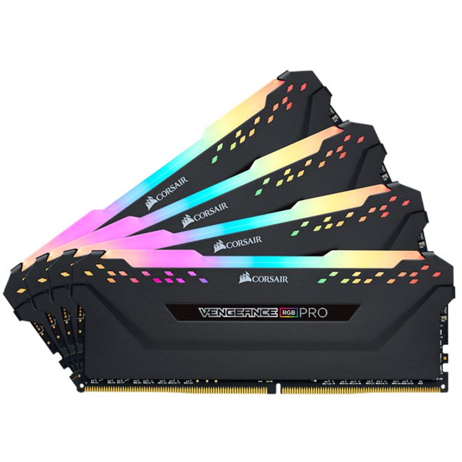 RAM Corsair DIMM 32 GB DDR4-3600 (4x8 GB), CMW32GX4M4C3600C18, RGB, črna