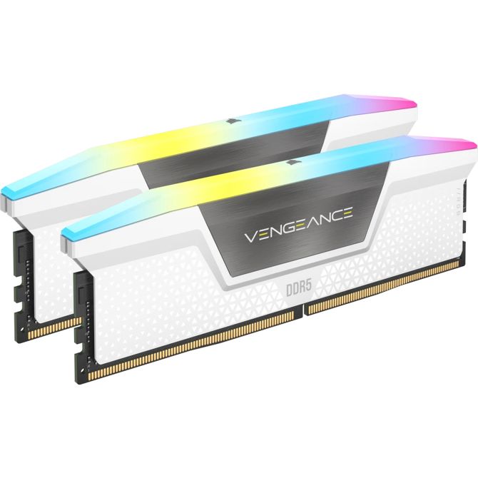 RAM Corsair DIMM 64 GB DDR5-6000 (2x32 GB), CMH64GX5M2B6000C30W, RGB, bela