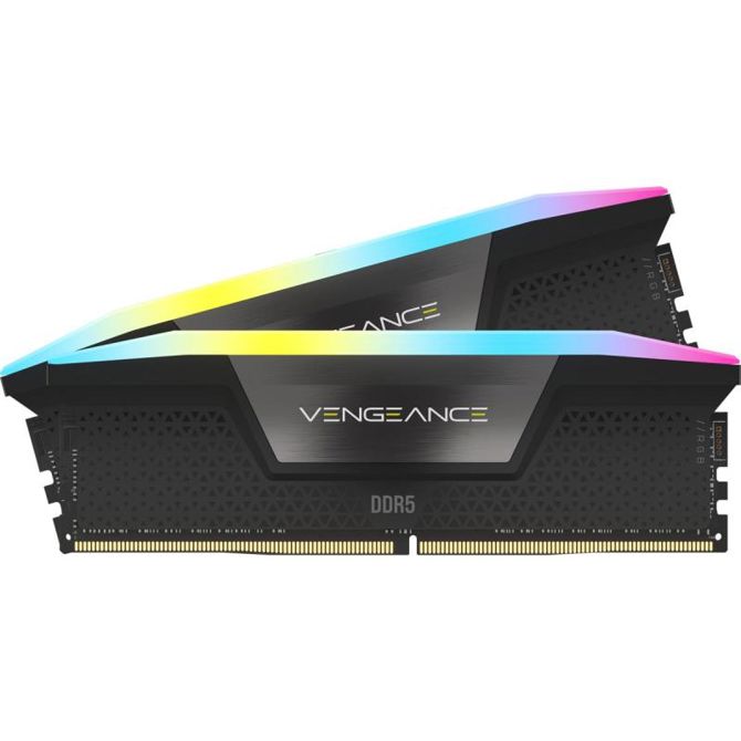 RAM Corsair DIMM 96 GB DDR5-5600 (2x48 GB), RGB, CMH96GX5M2B5600C40, črna