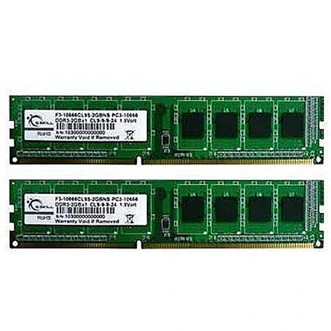RAM G.Skill DIMM 4 GB DDR3-1333 (2x 2 GB) Dual-Kit (1,5 V, CAS CL 9, F3-10600CL9D-4GBNS, NS, Lite Retail)