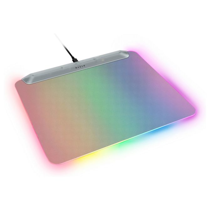 RAZER Firefly V2 Pro Phantom White Edition - Popolnoma osvetljena igralna podloga za miško z Razer Chroma™