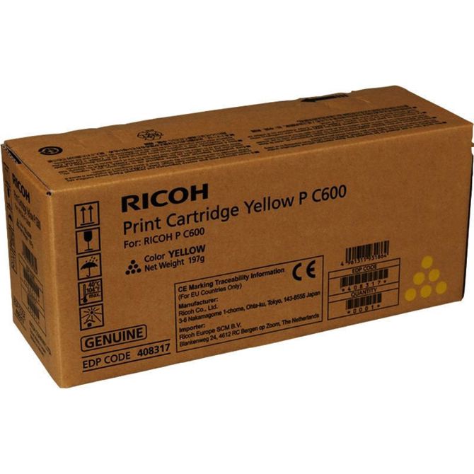 Ricoh PC600 (408317) rumen, originalen toner