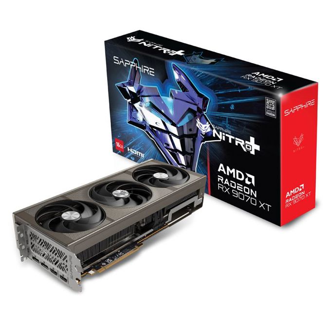 Grafična kartica SAPPHIRE NITRO+ Radeon RX 9070 XT 16GB GDDR6 OC ARGB gaming