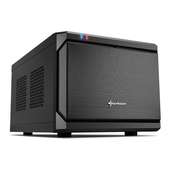 Sharkoon QB One črna - Midi/Minitower ITX. Mini-ITX 3.5 " - omrežni hladilnik za računalnik/strežnik - USB. USB 2.0. USB 3.0