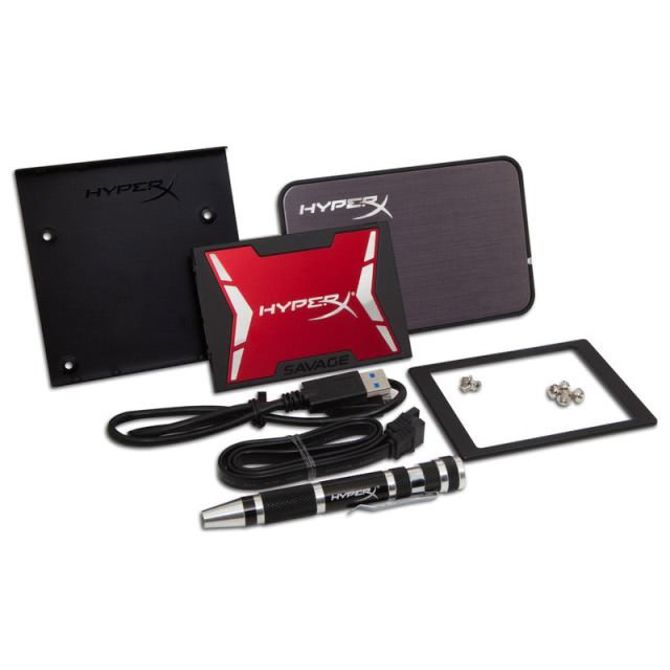 SSD Kingston 480GB HyX Savage, dodano USB 3.0, 3,5 nosilec, SATA kabel (SHSS3B7A/480G)