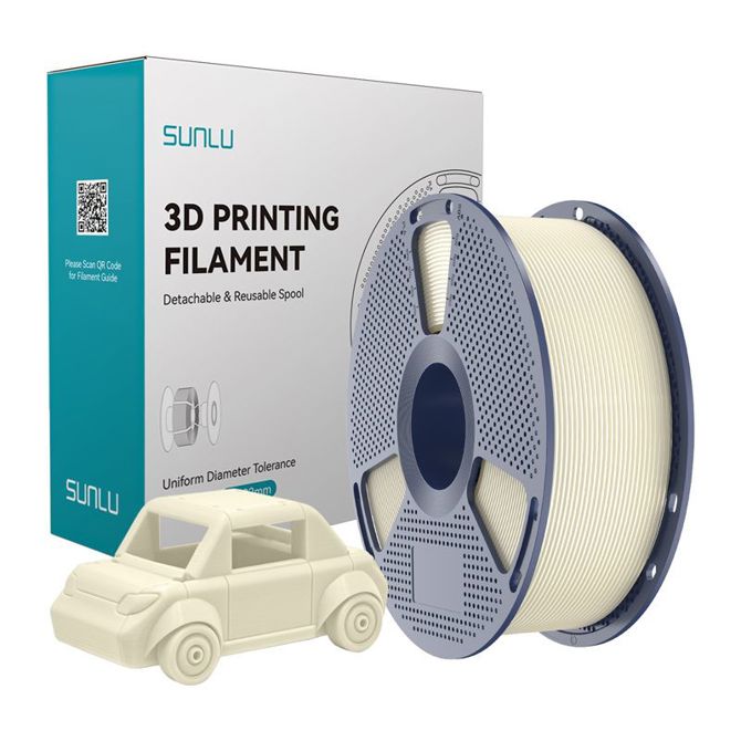 3D filament Sunlu PETG, 1,75 mm, 1 kg, PETG, slonokoščene barve
