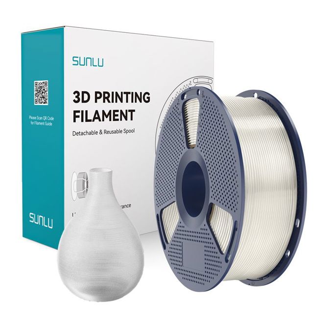 Filament za 3D tiskanje Sunlu PETG T prozoren, visoka vzdržljivost, odlična adhezija, odpornost na udarce, primeren za notranjo in zunanjo uporabo