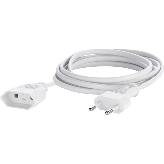 Tok podaljšek Sygonix SY-5042684 H03VVH2-F 2X 0,75 mm², 2.5 A , 2 m, bel