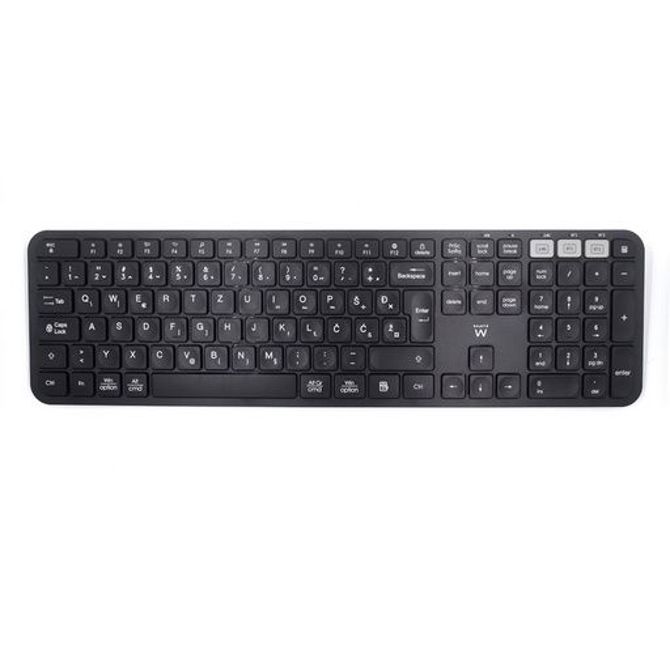 Tipkovnica Ewent Multi-connect Wireless, Bluetooth, USB, SLO