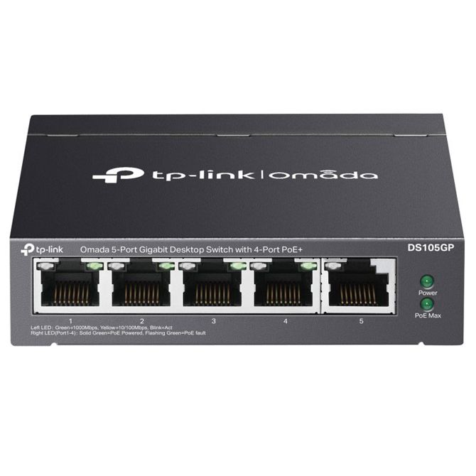 TP-LINK Omada DS105GP 5-port Gigabit PoE+ RJ45 Unmanaged mrežno stikalo switch