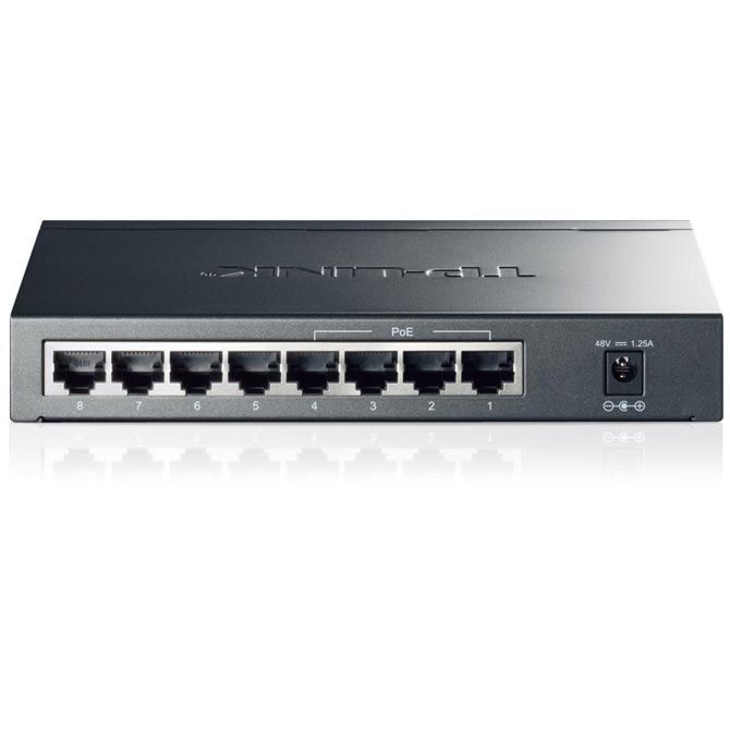 Mrežno stikalo TP-Link TL-SG1008P, 8-portno, gigabit, s 4 porti PoE
