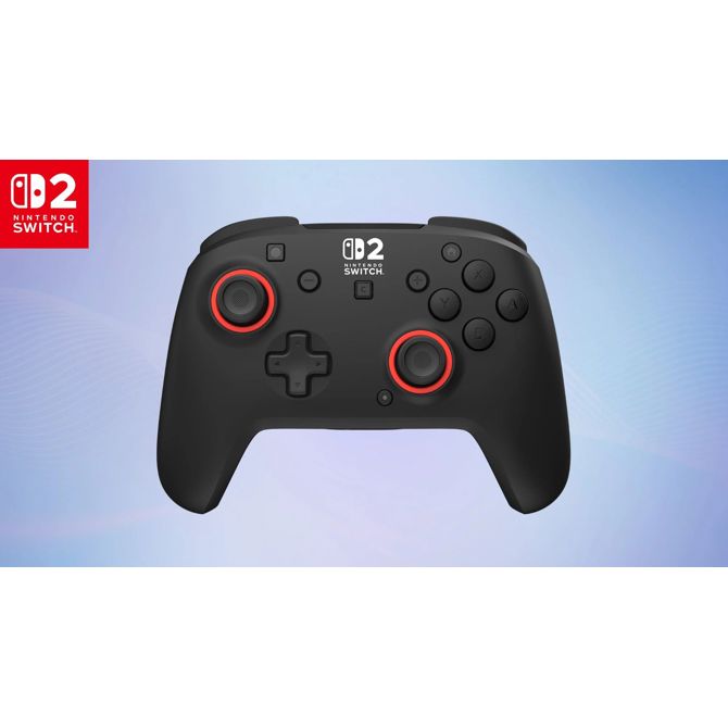 Brezžični igralni plošček Turtle Beach Rematch za Nintendo Switch 2, TMR analogni ročici, do 40 ur baterije, črne barve