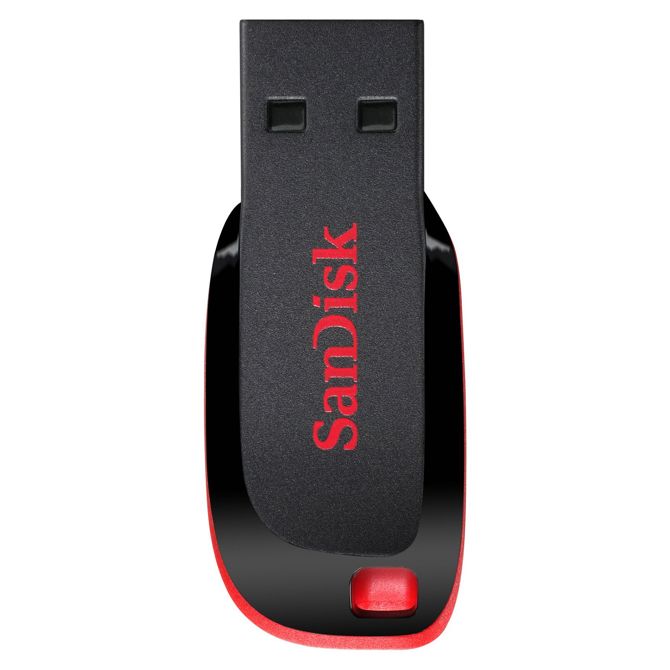 USB do 32GB SanDisk Blade 16GB USB 2.0 črn, kompatibilen z macOS in Windows