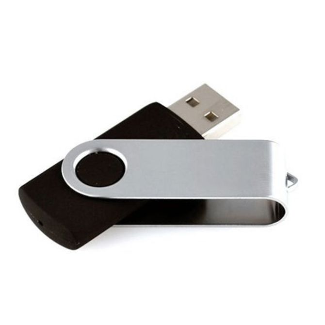 USB ključ Twister 32 GB, USB pomnilnik, kovinsko ohišje, črne barve