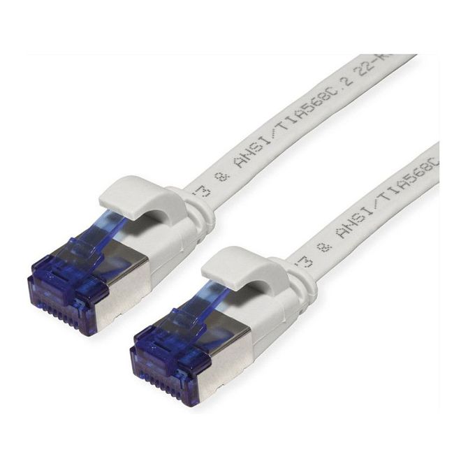 VALUE patchkabel kat. 6A (razred EA) FTP, ekstra tanek, siv, 0,5 m