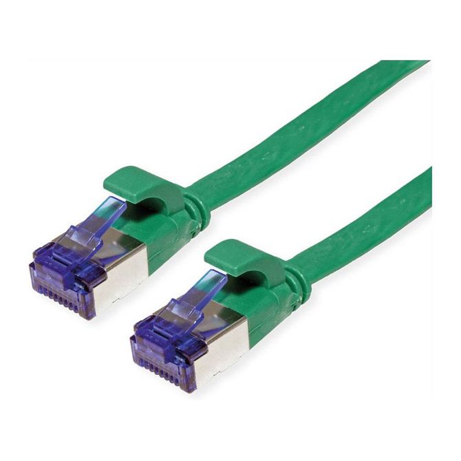 VALUE patchkabel kat. 6A (razred EA) FTP, ekstra tanek, zelen, 1 m