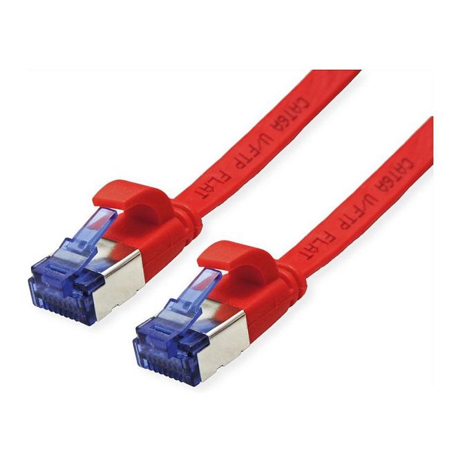 VALUE patchkabel kat. 6A (razred EA) FTP, ekstra tanek, črn, 0,5 m