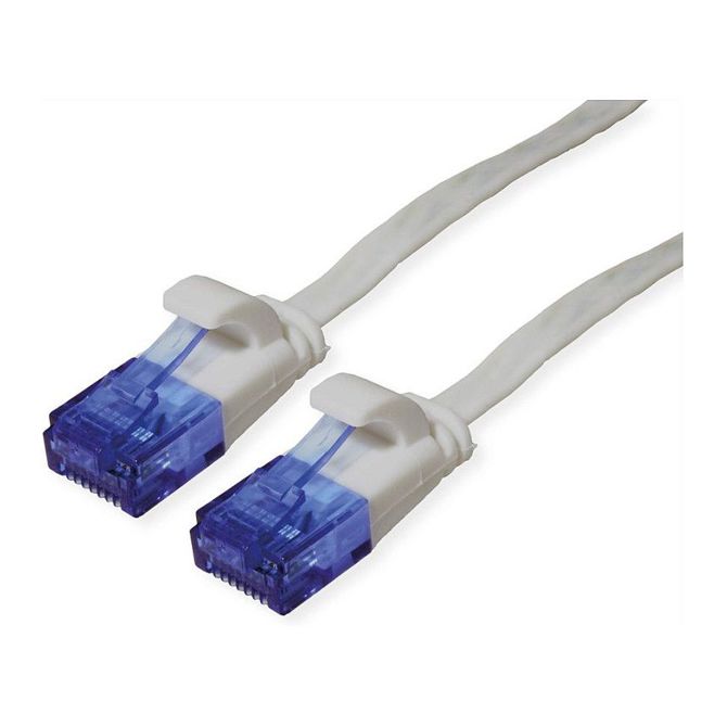 VALUE patchkabel kat. 6A (razred EA) UTP, ekstra tanek, siv, 0,5 m