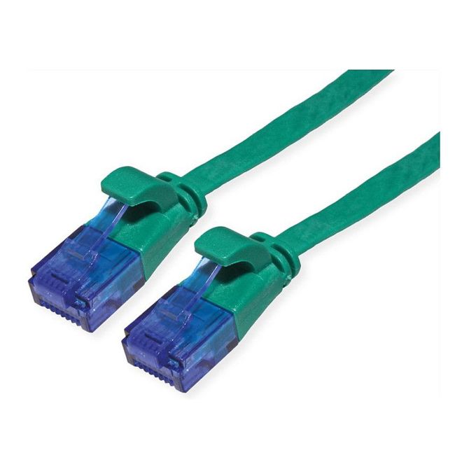 VALUE patchkabel kat. 6A (razred EA) UTP, ekstra tanek, zelen, 0,5 m