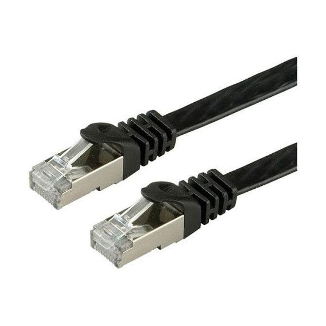 VALUE patch kabel kat. 6 razreda E FTP ekstra raven črne barve 3 m