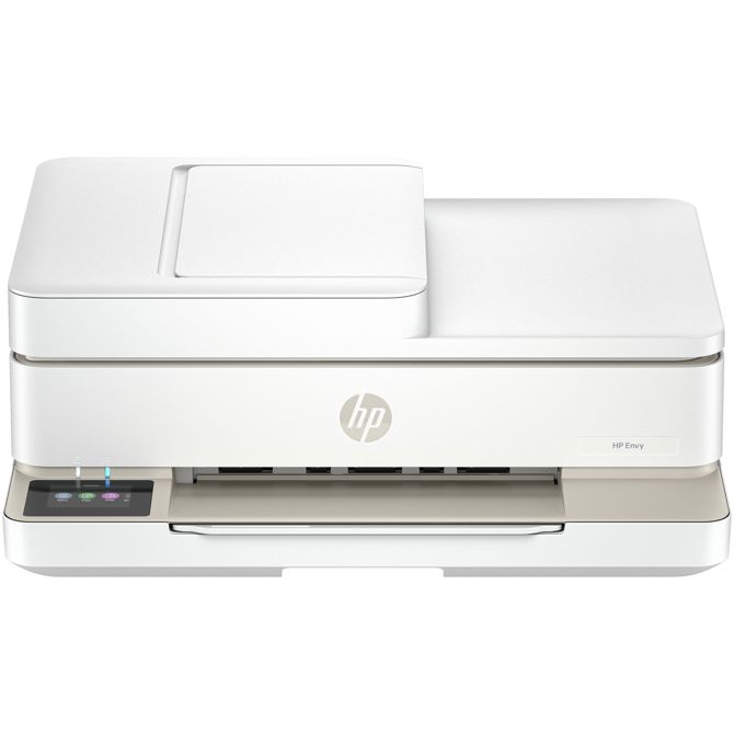 Večfunkcijski brizgalni tiskalnik HP ENVY 6520e (bel, HP+, Instant Ink, USB, Wi-Fi, kopiranje, skeniranje, obojestransko tiskanje)