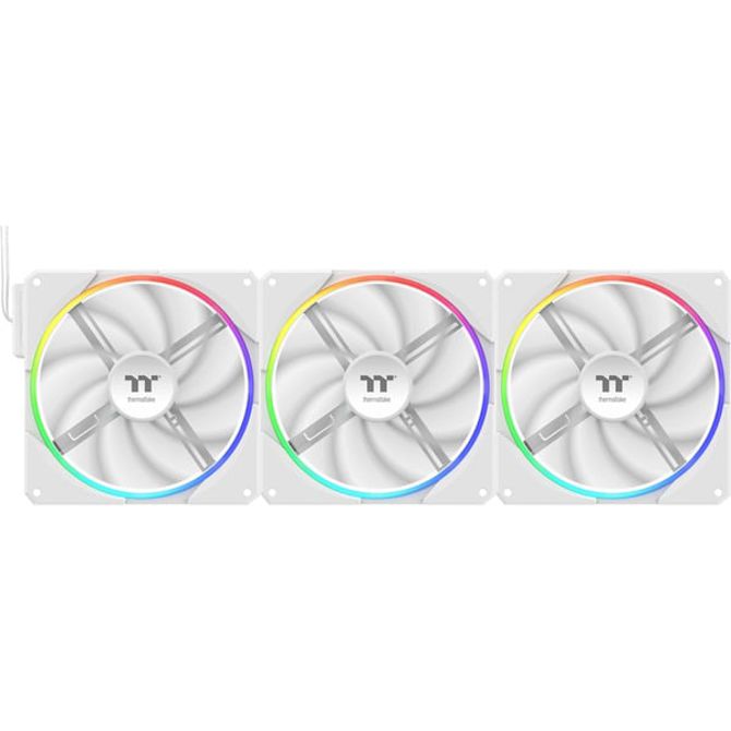 Ventilator za računalnike Thermaltake TS 140 EX RGB, 140 mm, 3 kosi, bel, naslavljiv RGB, do 2000 vrt/min
