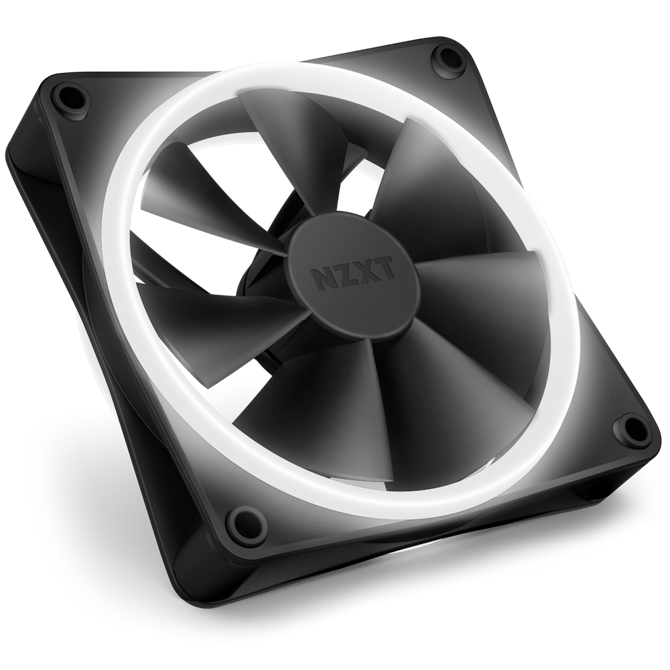 Ventilator za računalnike Nzxt F120 RGB Duo 3x120 mm, LED osvetlitev, 500–1800 vrt/min, FDB ležaj, bel