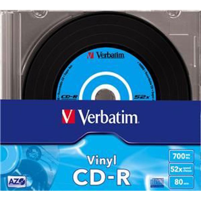 VERBATIM CD-R 700MB, 52x, 10pak, 5mm, Data, Vinyl, DLP