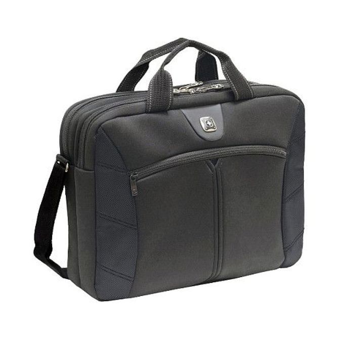 Torba za prenosnik WENGER  Sherpa za 35,8 do 39,6 cm in 14,1 do 15,6 , tablični računalnik z zgornjim nalaganjem, črna