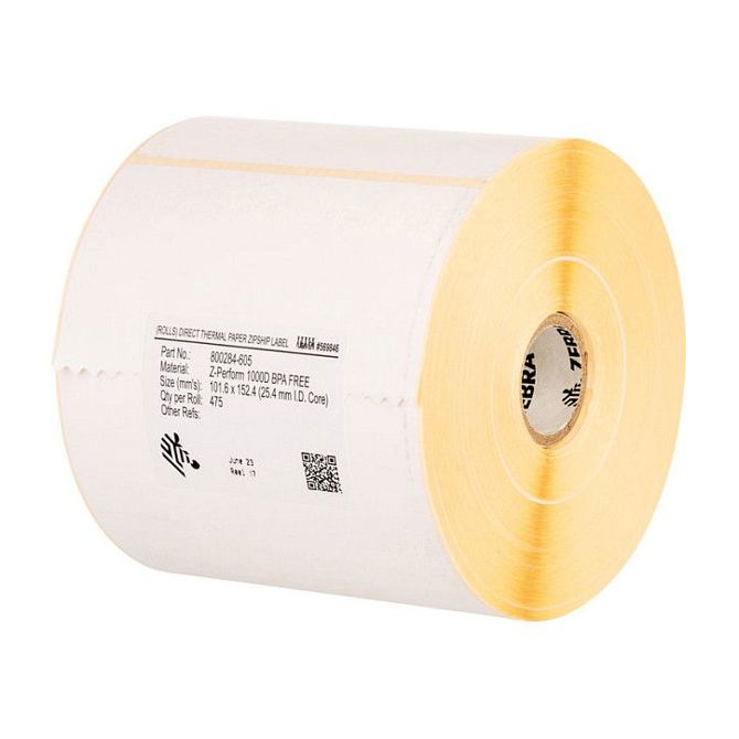 Zebra Z-Perform 1000T - permanentno akrilno lepilo - 5,51 mil - 102 x 102 mm 662 etiket (1 rola)