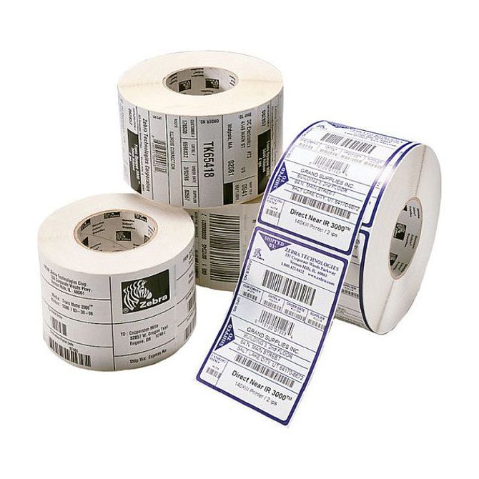 Zebra Z-Select 2000T - mat - s trajnim akrilnim lepilom - prevlečena - perforirana - bela - 102 x 102 mm 8400 etiket (12 rolic)