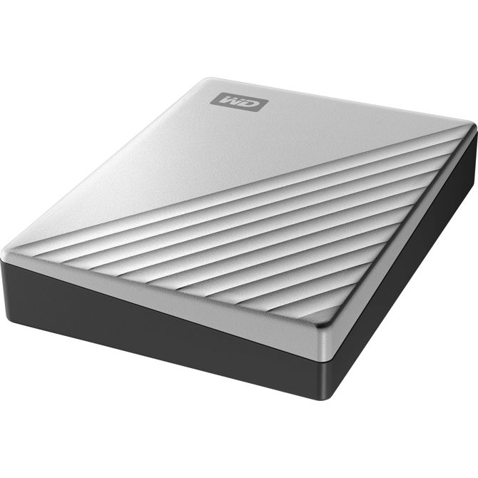 Zunanji HDD disk WD My Passport Ultra 4 TB, Externe Festplatte USB-C 3.2 Gen 1, srebrna