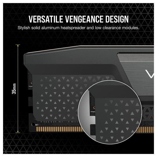RAM za računalnike Corsair Vengeance CMK128GX5M4B5600C40 128GB (4x32GB), DDR5, 5600MHz, Intel XMP, črna 3