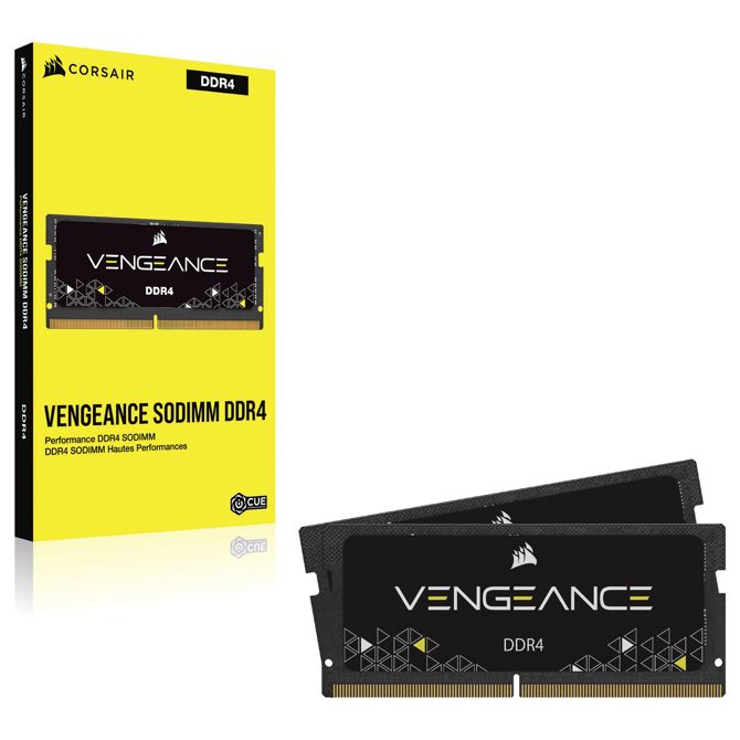 16 GB Corsair SO-DIMM 2666 (2x 8 GB) dvojni komplet (črna. CMSX16GX4M2A2666C18. Vengeance) 3