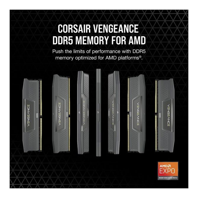 32GB PC 5600 CL40 CORSAIR KIT (2x16GB) Vengeance siva maloprodajna 3