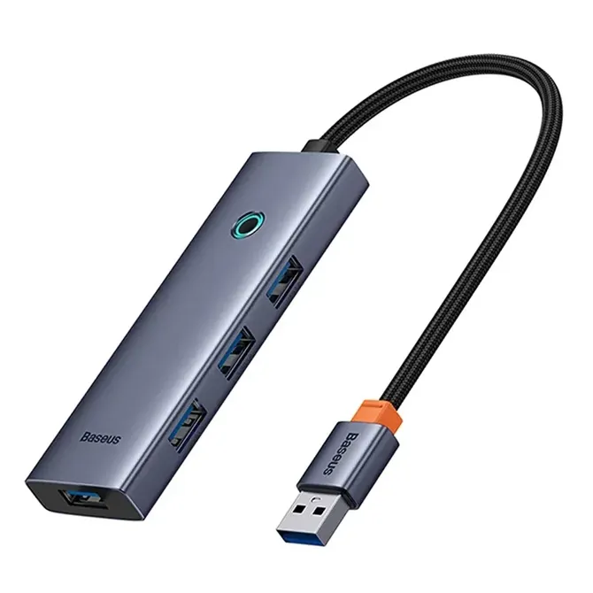 USB Hub Baseus UltraJoy USB-A do 4xUSB 3.0 (space grey) 4