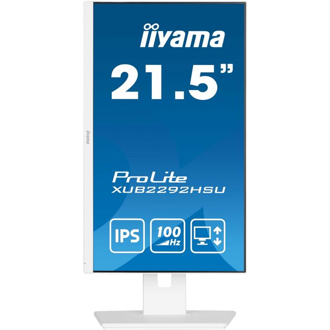 Monitor Iiyama ProLite XUB2292HSU-W6 54,6 cm (21,5), 1920 x 1080 (FHD), 250cd/m2, 16:9 FHD IPS 100Hz 0,4ms HDMI DP USB LS White 6