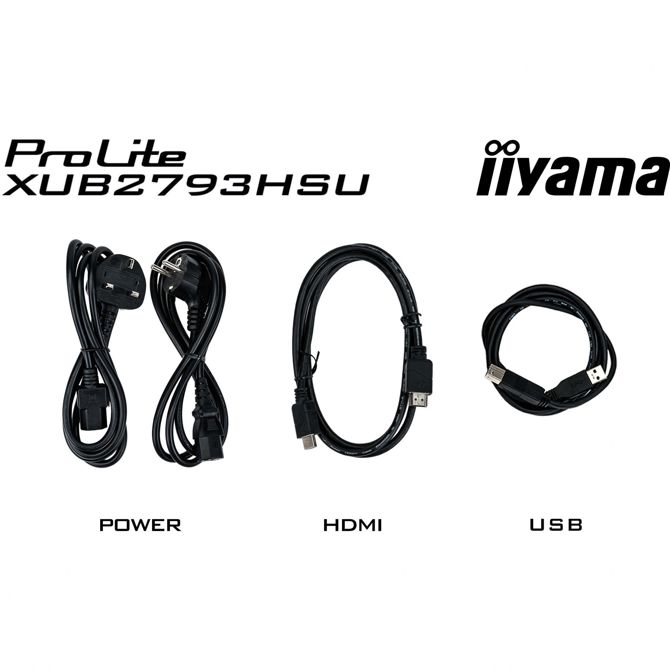 Monitor Iiyama ProLite XUB2793HSU-B6 68,58 cm (27), 1920x1080 (FHD), 16:9 FHD IPS 100Hz 1ms HDMI DP Pivot VESA zvočnik črn 5