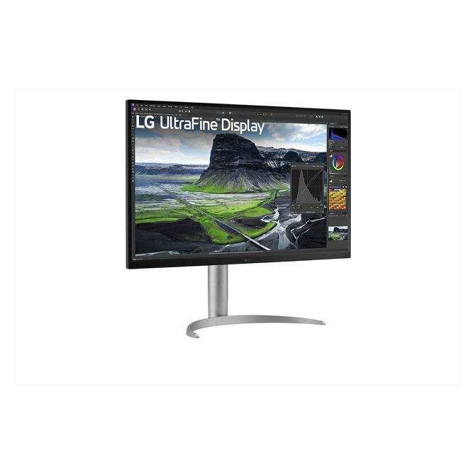 Monitor LG UltraFine 32UQ850V-W 80,1 cm (31,5), 3840x2160 (4K UHD), IPS, 400 cd/m2, 16:9 5ms 60Hz HDMI DP USB-C 90W,  zvočnik Pivot Silver 98136253 3