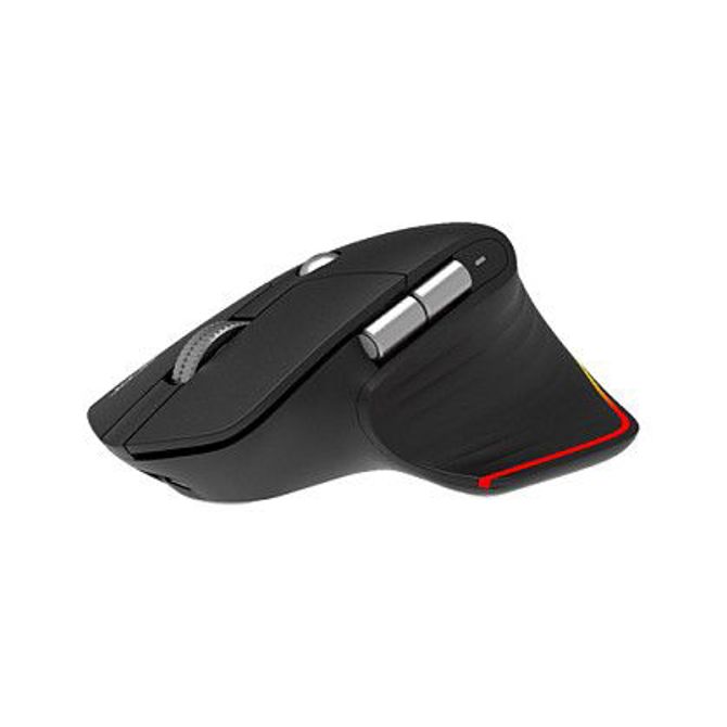 Miška Acer Easy Fit - ergonomska - optična LED - 6 gumbov - brezžična - 2,4 GHz, Bluetooth 5.0 - brezžični sprejemnik (USB) 2