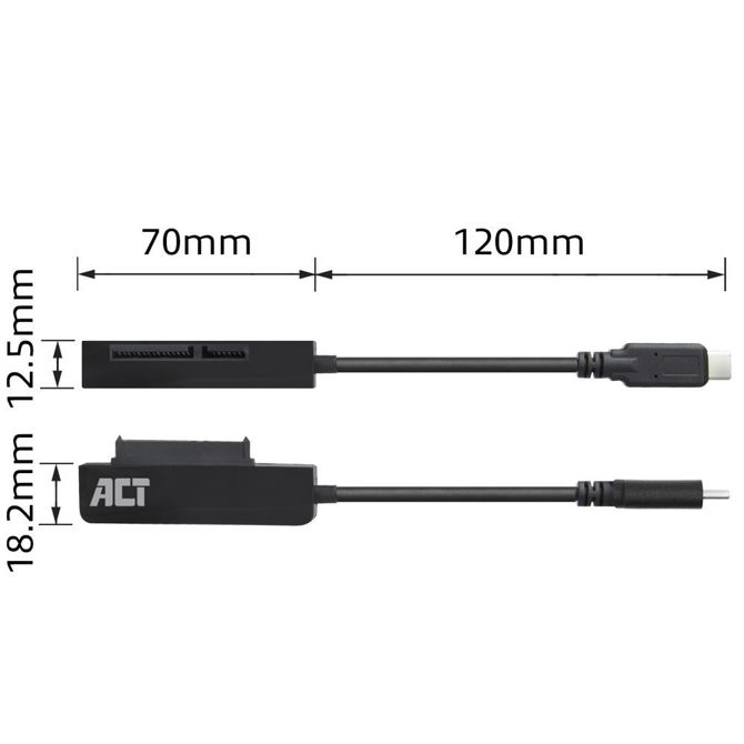 Adapter za disk ACT AC1525 USB-C  2.5 SATA HDD/SSD 2