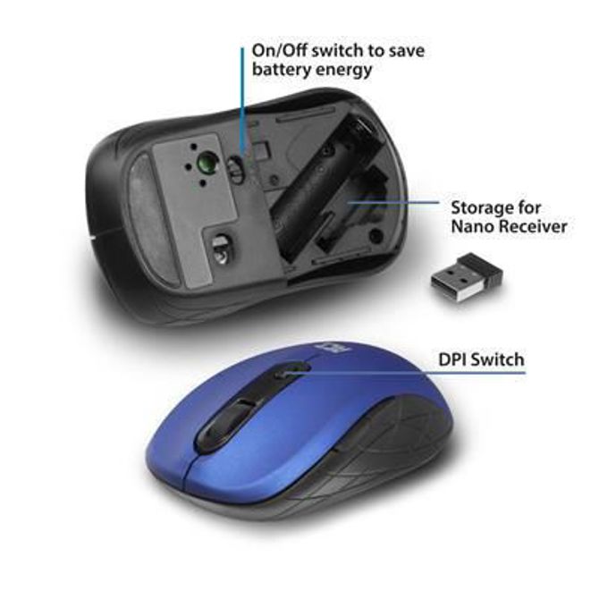 ACT AC5140 Wireless Blue, brezžiča miška 2